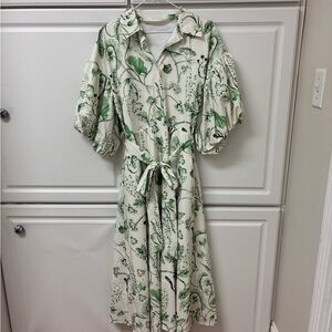 Floral Green Maxi Dress